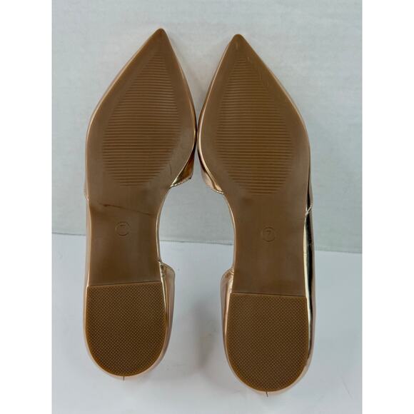 Journee Collection Women's Cortni Pointed Toe d'Orsay Flats Rose Gold Size 7W - Picture 7 of 8